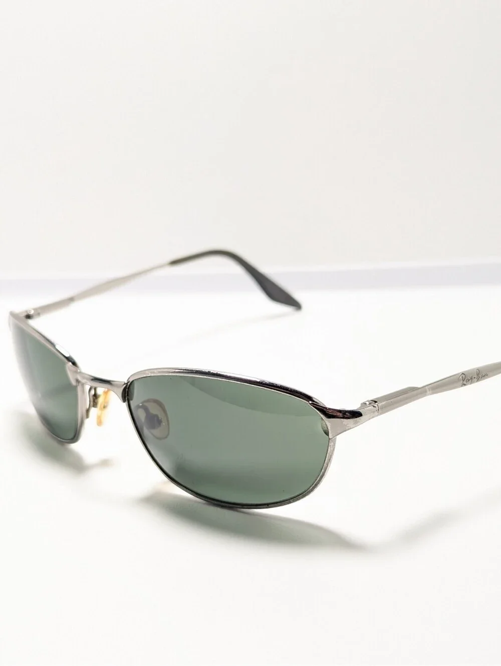 Ray-Ban W2962 Sidestreet Green UV Retro Silver Rectangle Men Fashion Sunglasses